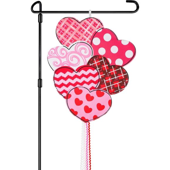 Other - Valentine Garden Flag Outdoor Decorations for Outside Double-Sided Printed, Pink